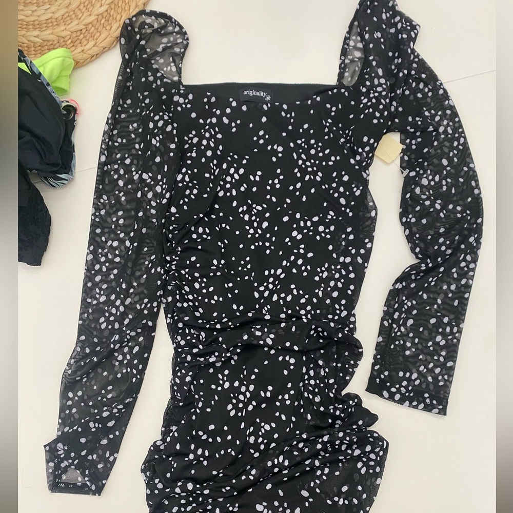 Originality Black Polka Dot Dress